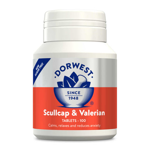 BBD SEPT 2023 - Scullcap & Valerian Tablets for Dogs and Cats - 100 Tablets