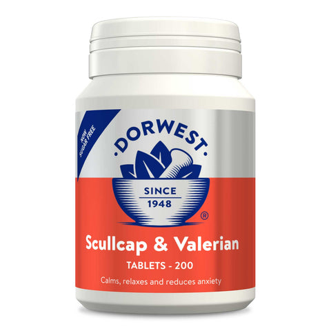 BBD SEPT 2023 - Scullcap & Valerian Tablets for Dogs and Cats - 200 Tablets